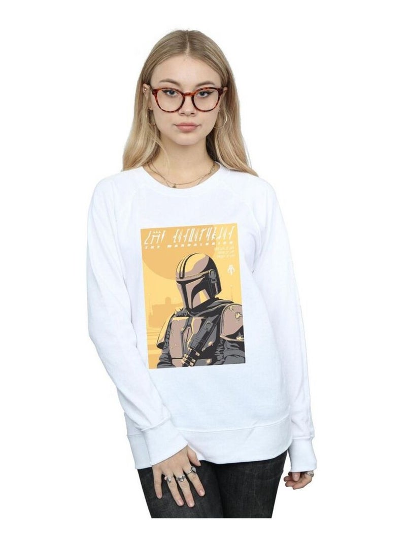 Star Wars - Sweat THE MANDALORIAN Blanc - Kiabi