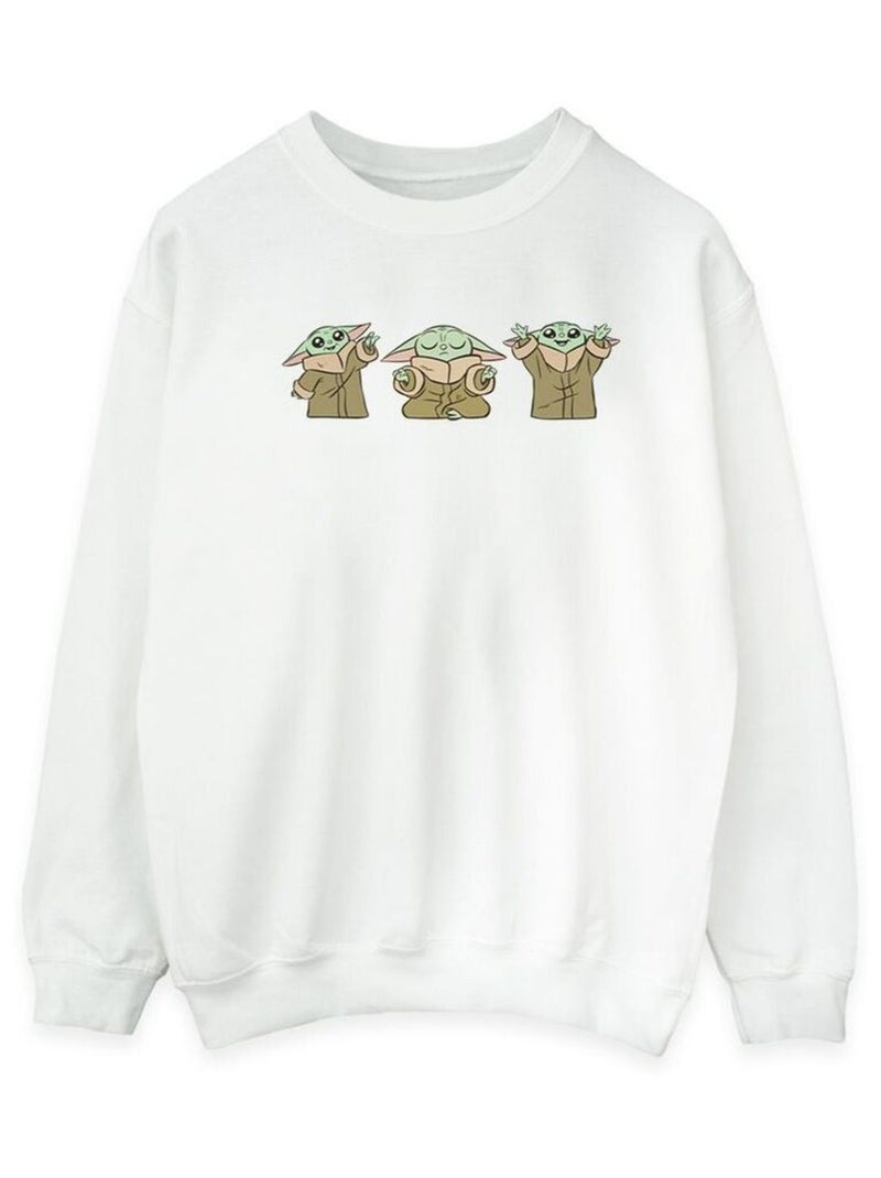 Star Wars - Sweat THE MANDALORIAN Blanc - Kiabi