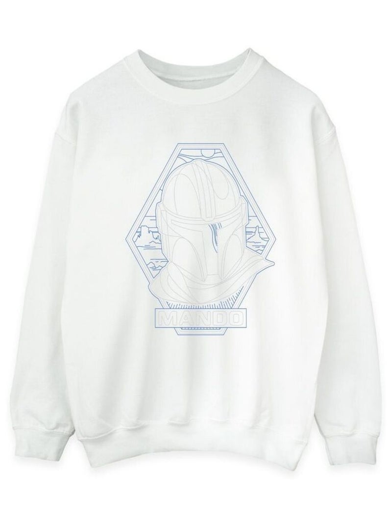 Star Wars - Sweat THE MANDALORIAN Blanc - Kiabi