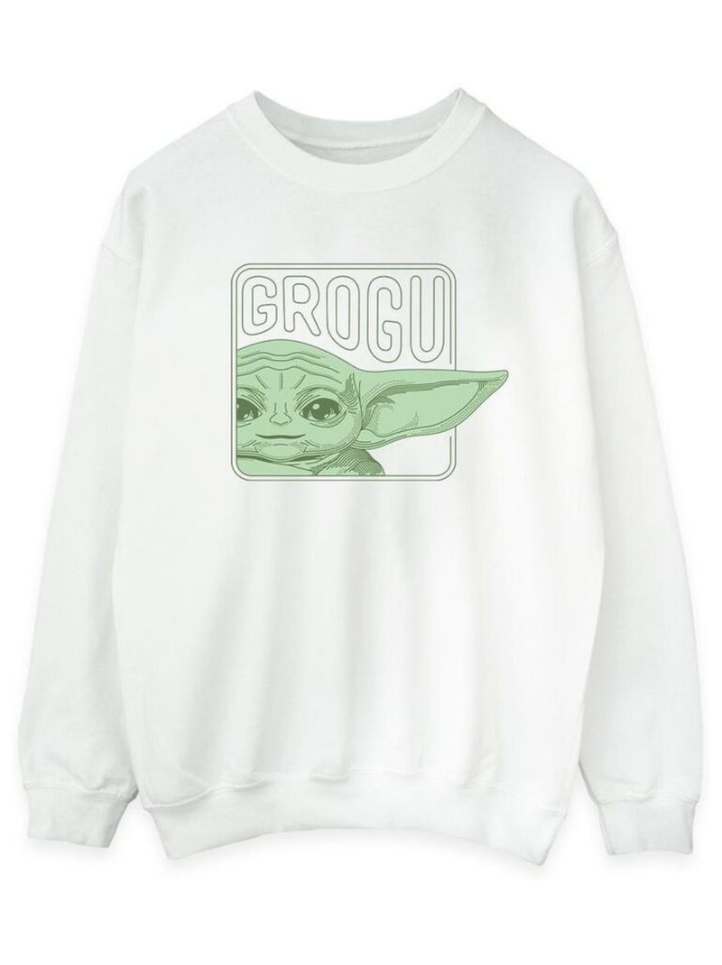 Star Wars - Sweat THE MANDALORIAN Blanc - Kiabi