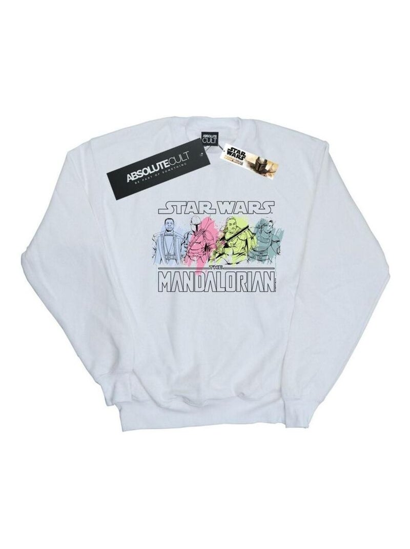 Star Wars - Sweat THE MANDALORIAN Blanc - Kiabi