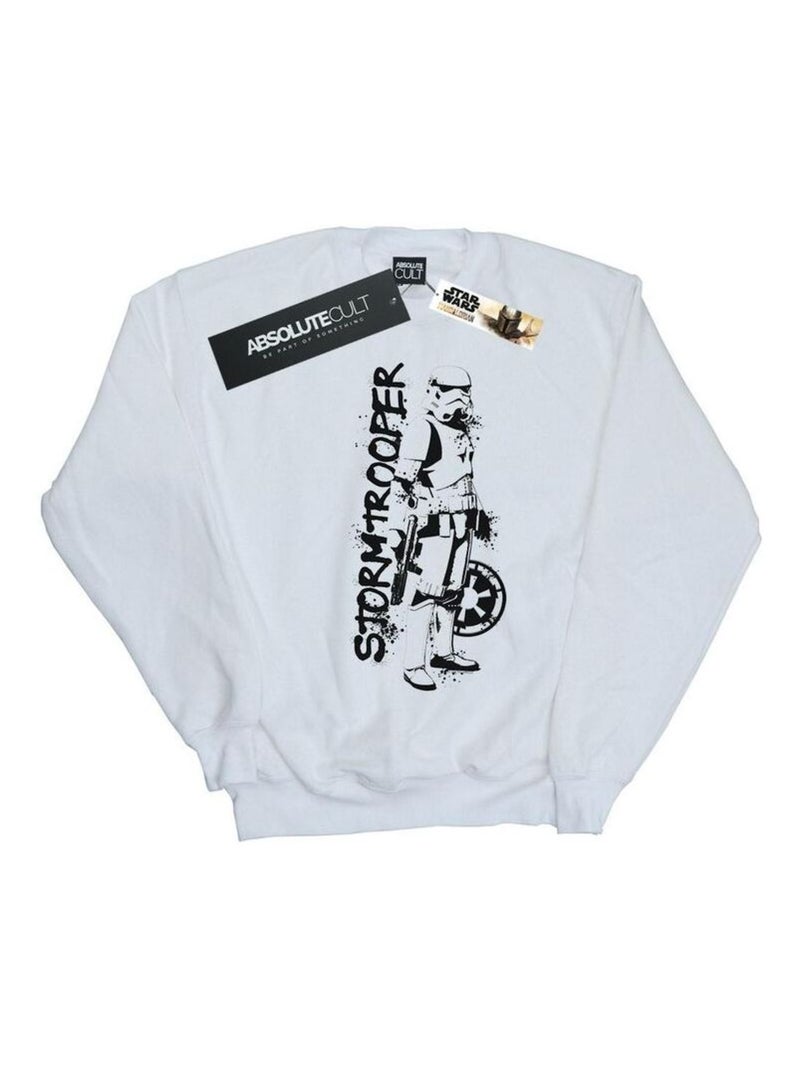 Star Wars - Sweat THE MANDALORIAN Blanc - Kiabi