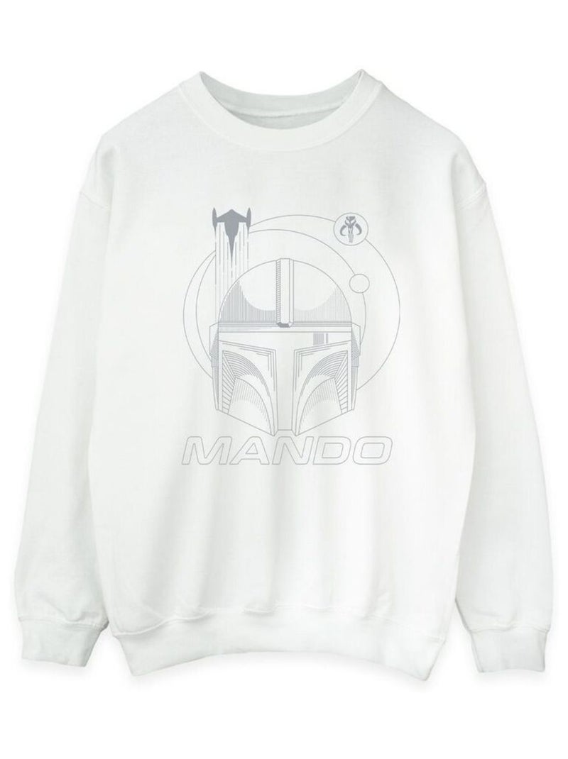 Star Wars - Sweat THE MANDALORIAN Blanc - Kiabi