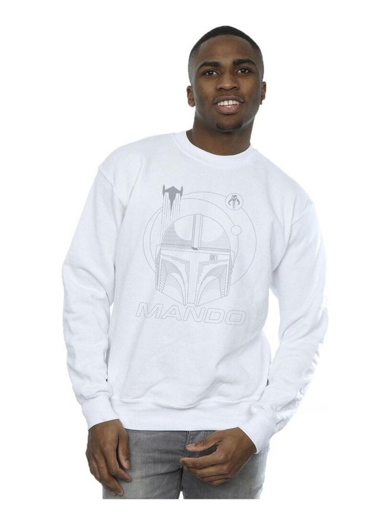 Star Wars - Sweat THE MANDALORIAN Blanc - Kiabi