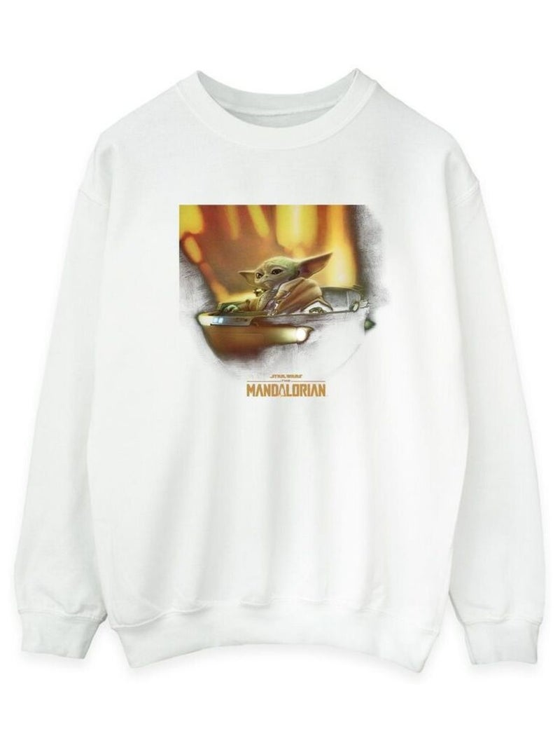 Star Wars - Sweat THE MANDALORIAN Blanc - Kiabi