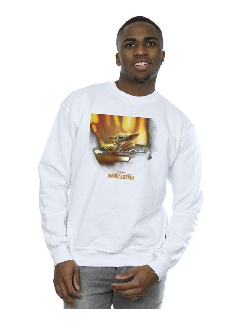Star Wars - Sweat THE MANDALORIAN Blanc - Kiabi