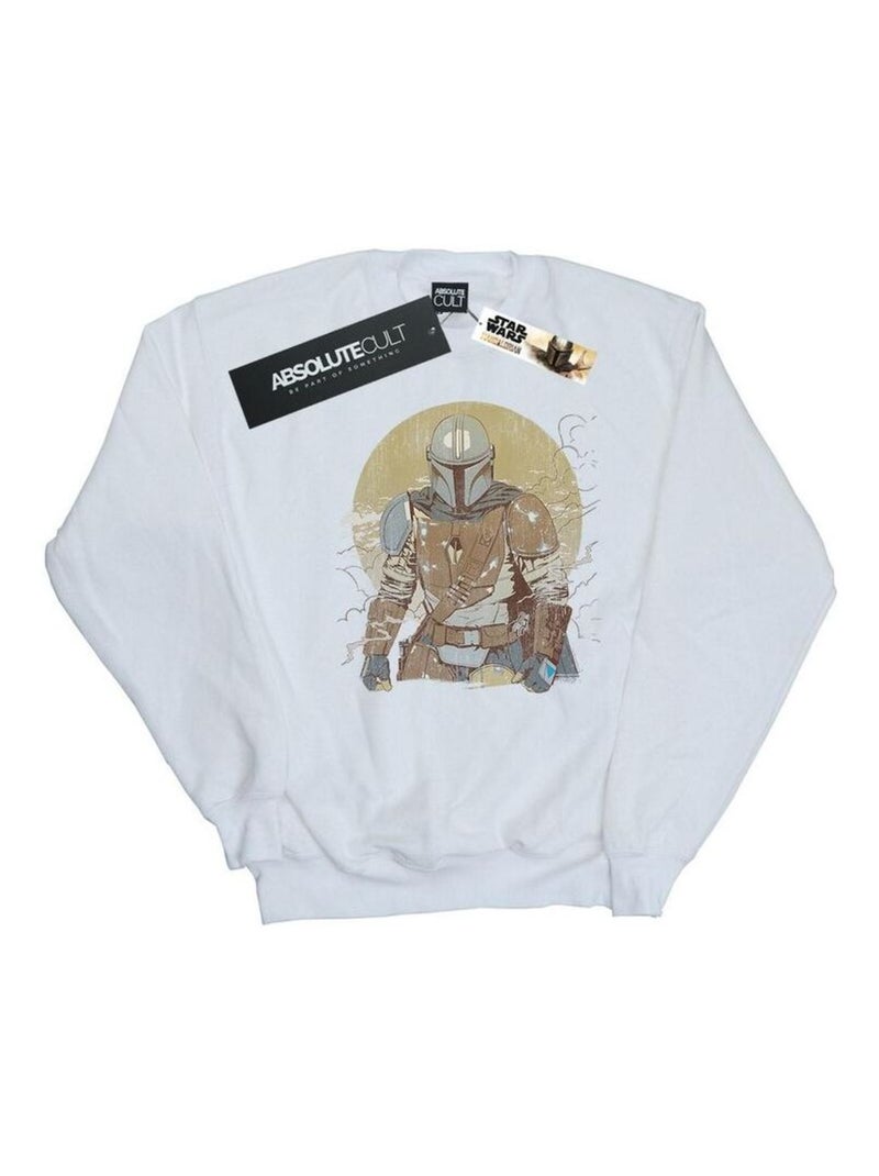Star Wars - Sweat THE MANDALORIAN Blanc - Kiabi