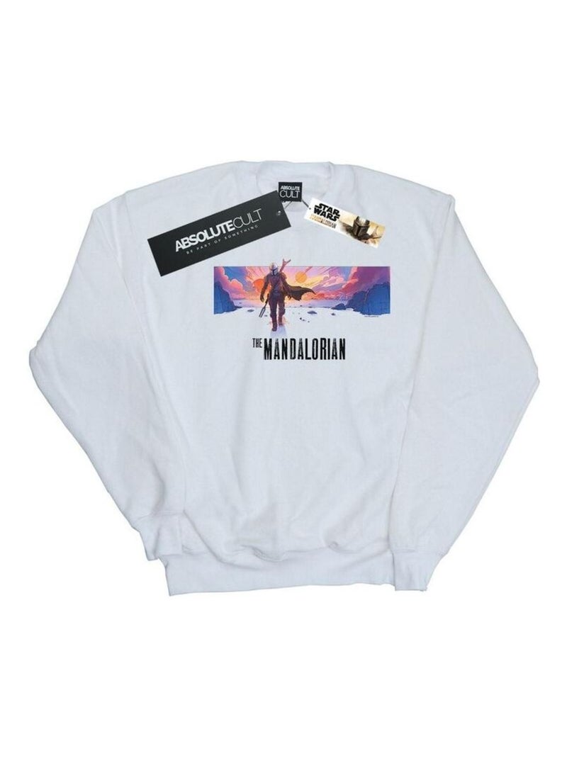 Star Wars - Sweat THE MANDALORIAN Blanc - Kiabi