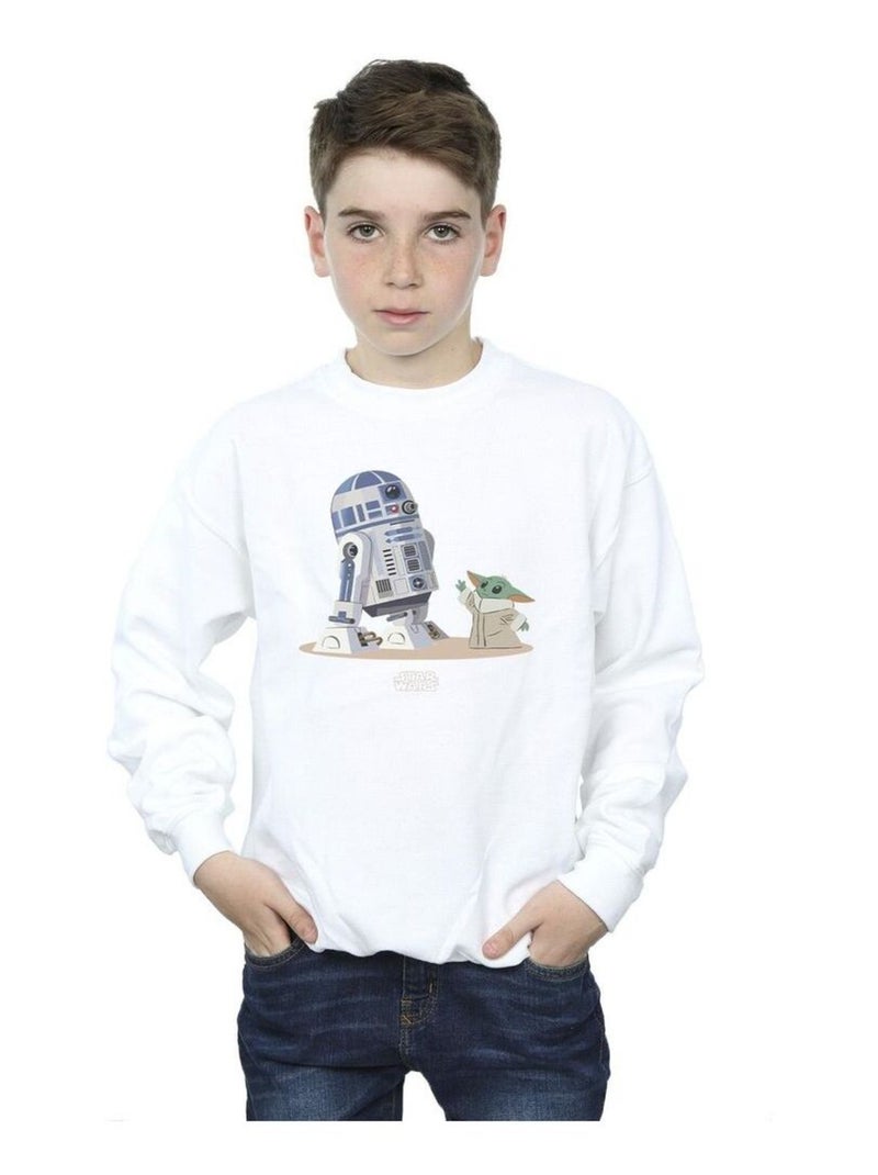 Star Wars - Sweat THE MANDALORIAN Blanc - Kiabi