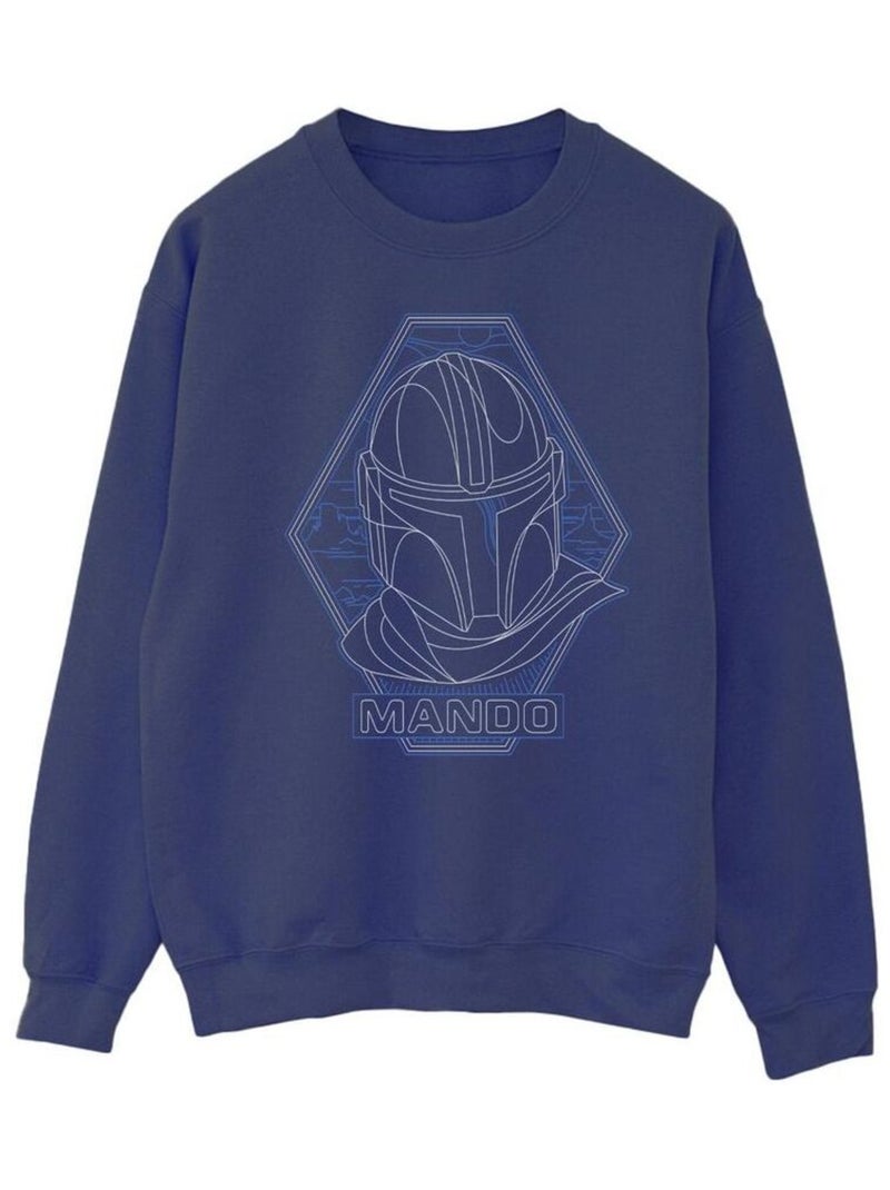 Star Wars - Sweat THE MANDALORIAN Bleu marine - Kiabi