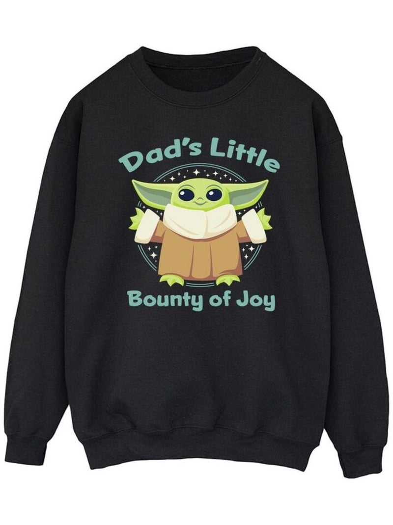 Star Wars - Sweat THE MANDALORIAN BOUNTY OF JOY Noir - Kiabi