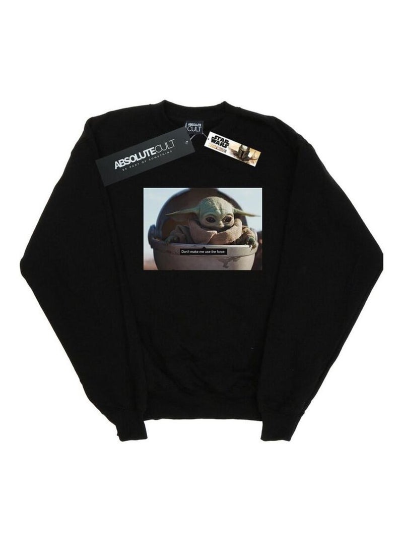 Star Wars - Sweat THE MANDALORIAN DON'T MAKE ME Noir - Kiabi