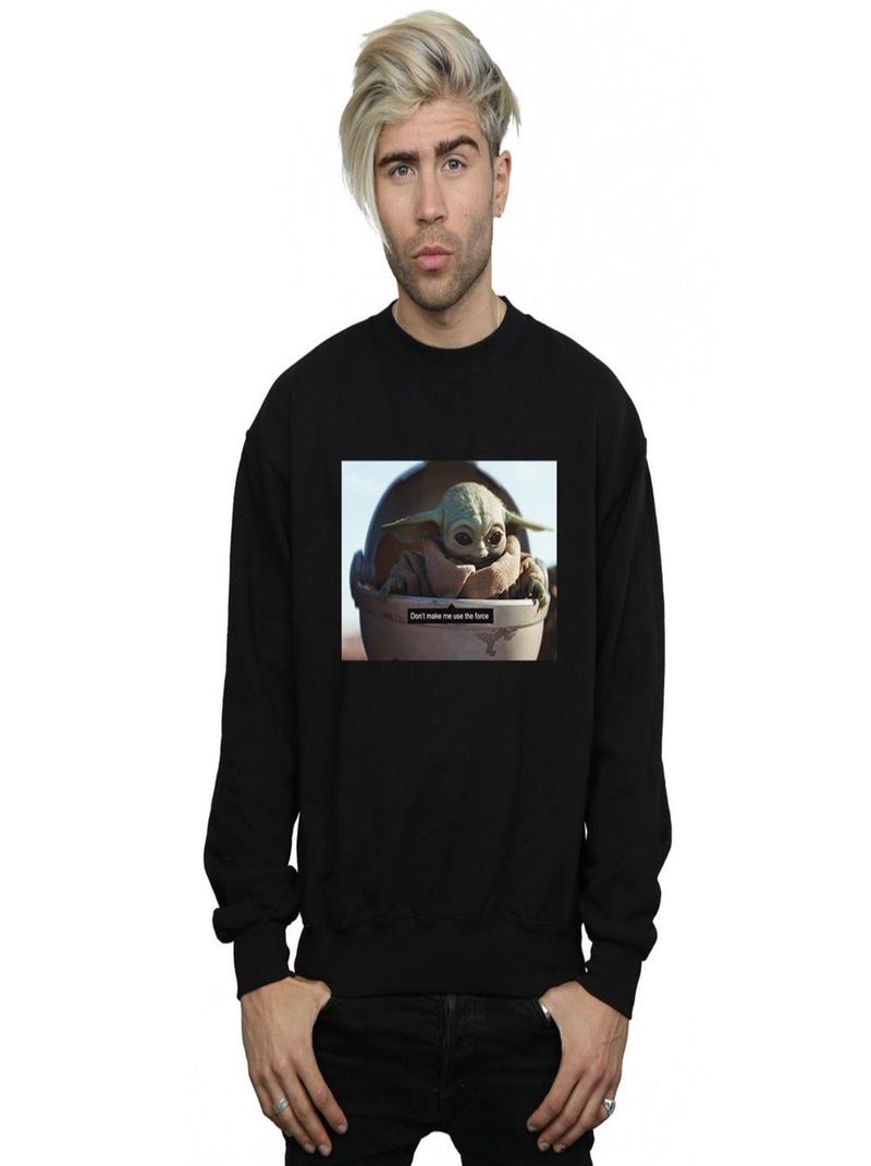 Star Wars - Sweat THE MANDALORIAN DON'T MAKE ME Noir - Kiabi