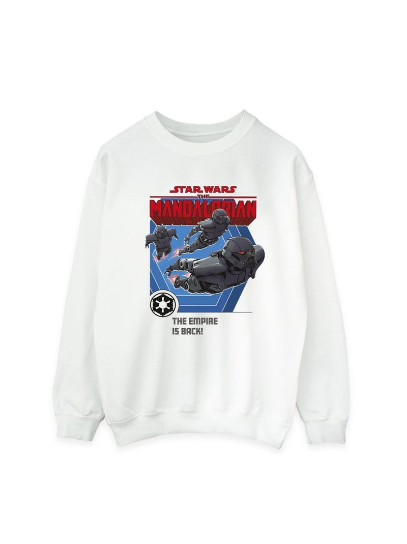 Star Wars - Sweat THE MANDALORIAN EMPIRE IS BACK Blanc - Kiabi