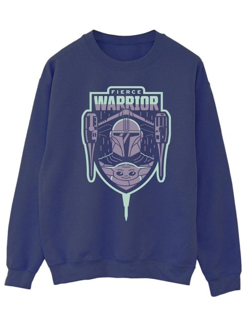 Star Wars - Sweat THE MANDALORIAN FIERCE WARRIOR Bleu marine - Kiabi