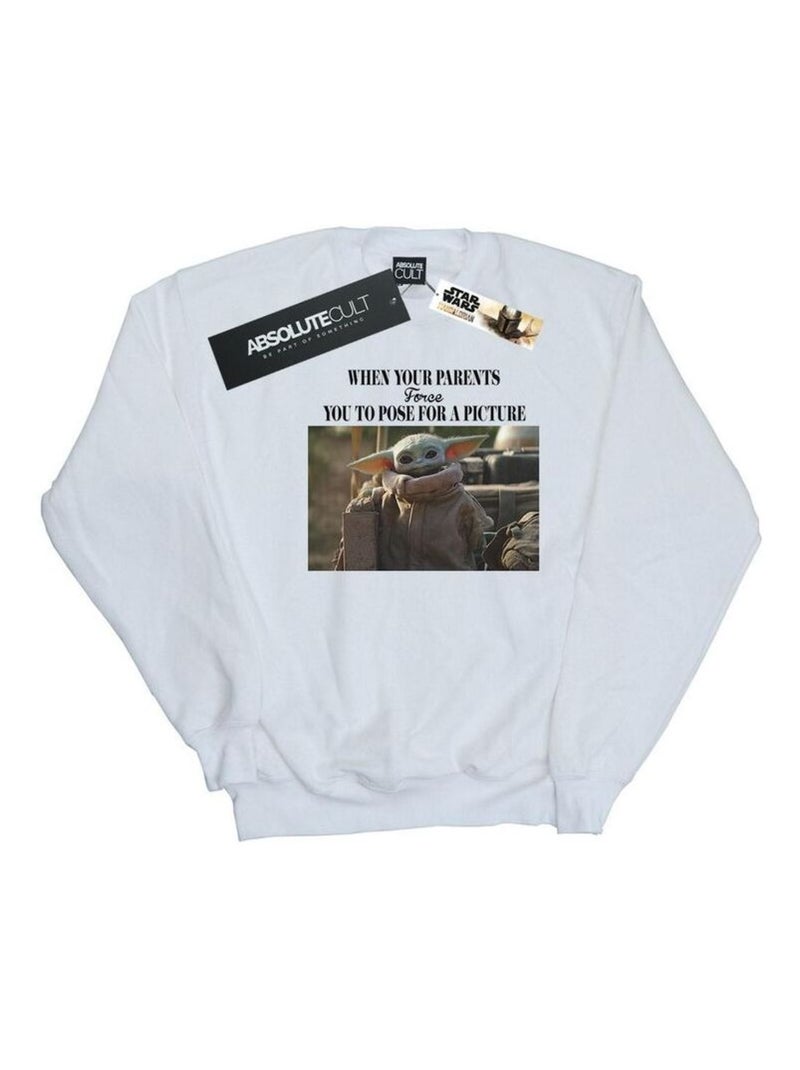 Star Wars - Sweat THE MANDALORIAN FORCE Blanc - Kiabi
