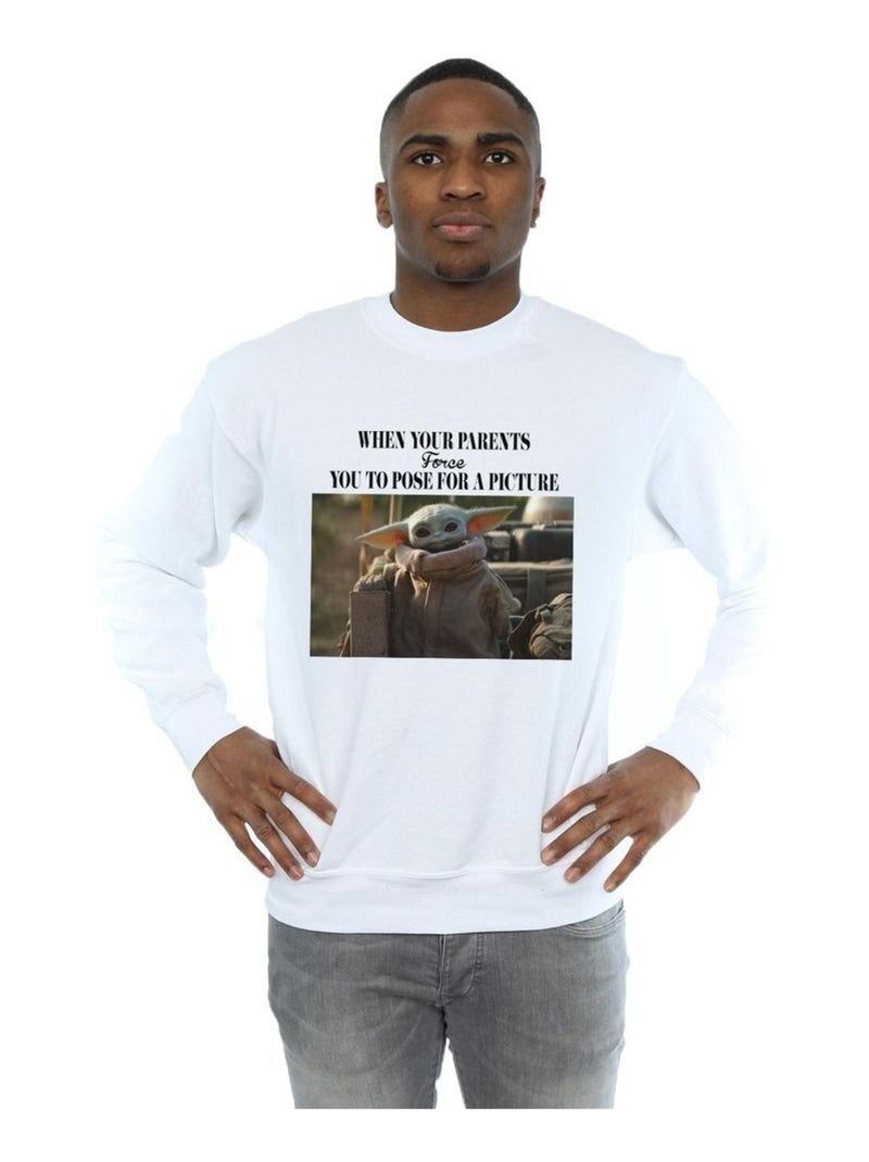Star Wars - Sweat THE MANDALORIAN FORCE Blanc - Kiabi