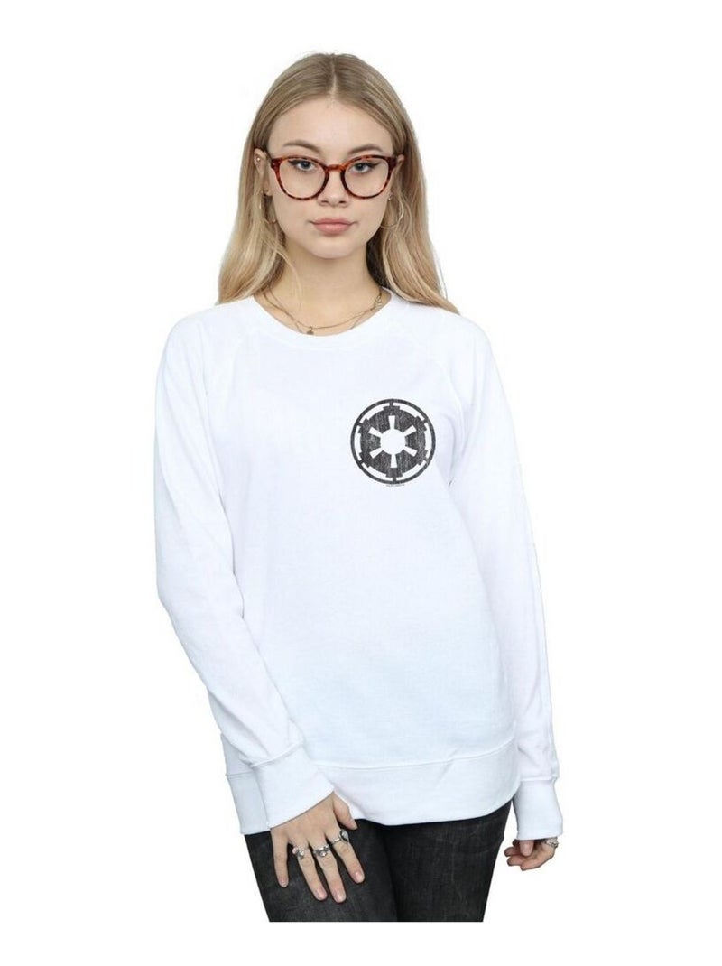 Star Wars - Sweat THE MANDALORIAN GALACTIC EMPIRE Blanc - Kiabi