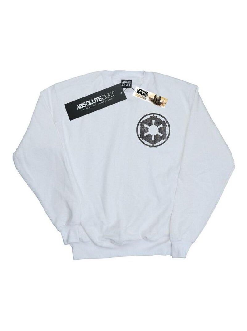 Star Wars - Sweat THE MANDALORIAN GALACTIC EMPIRE Blanc - Kiabi