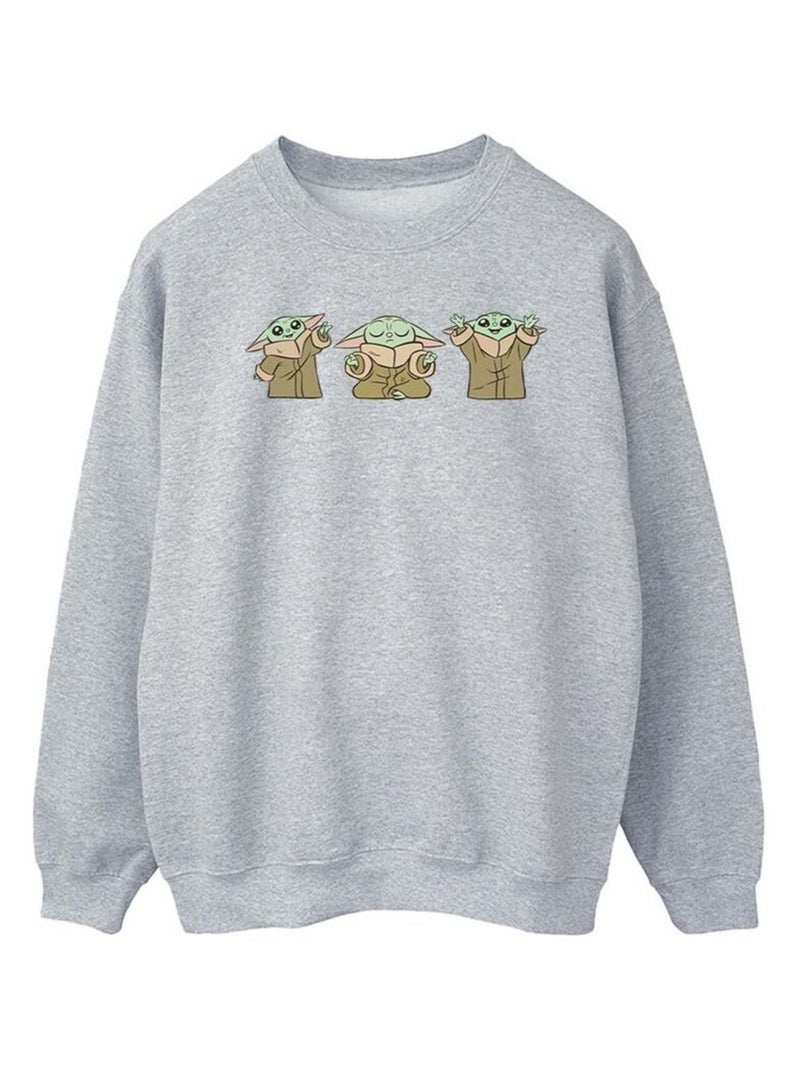 Star Wars - Sweat THE MANDALORIAN Gris chiné - Kiabi