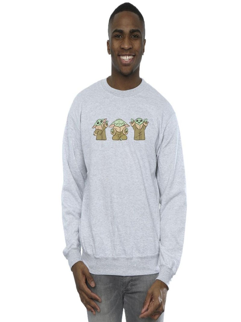 Star Wars - Sweat THE MANDALORIAN Gris chiné - Kiabi