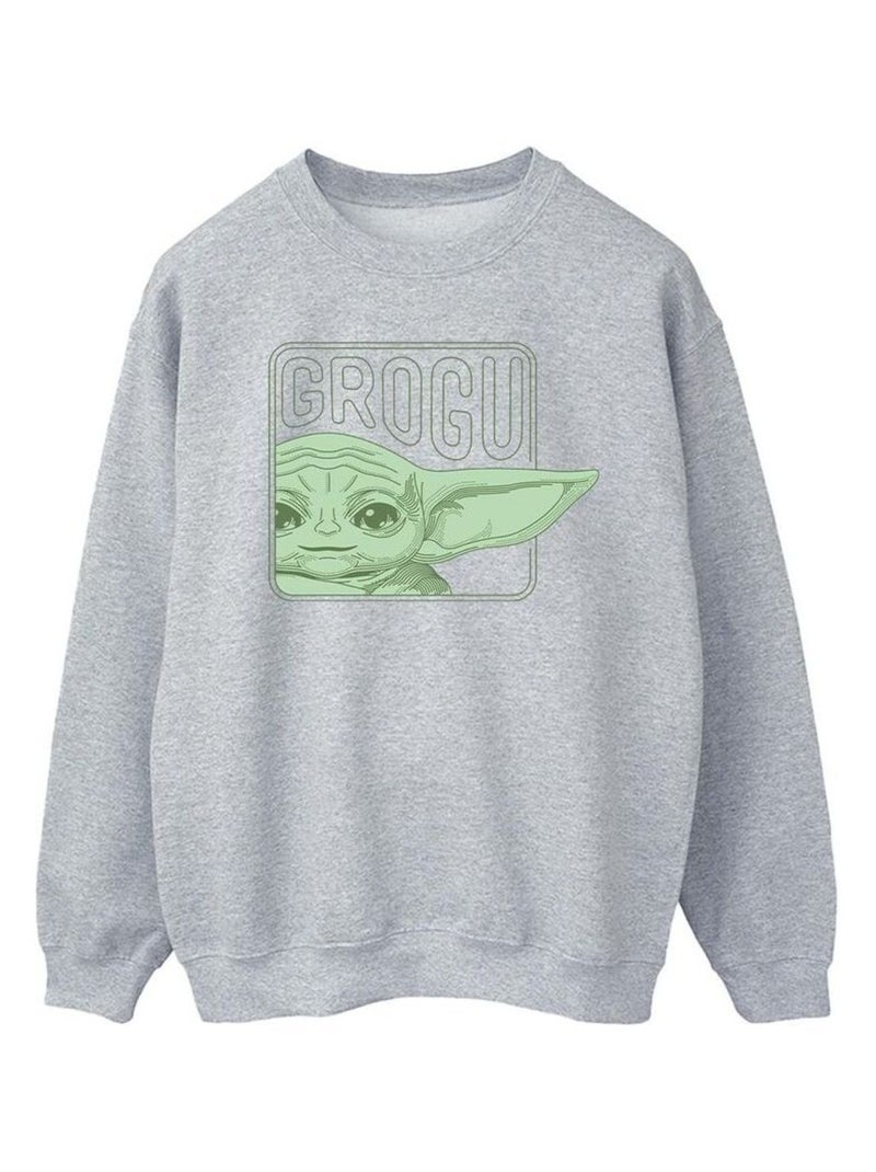 Star Wars - Sweat THE MANDALORIAN Gris chiné - Kiabi