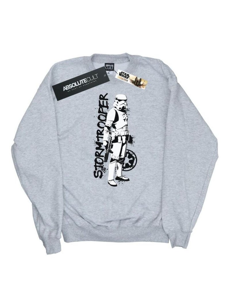 Star Wars - Sweat THE MANDALORIAN Gris chiné - Kiabi