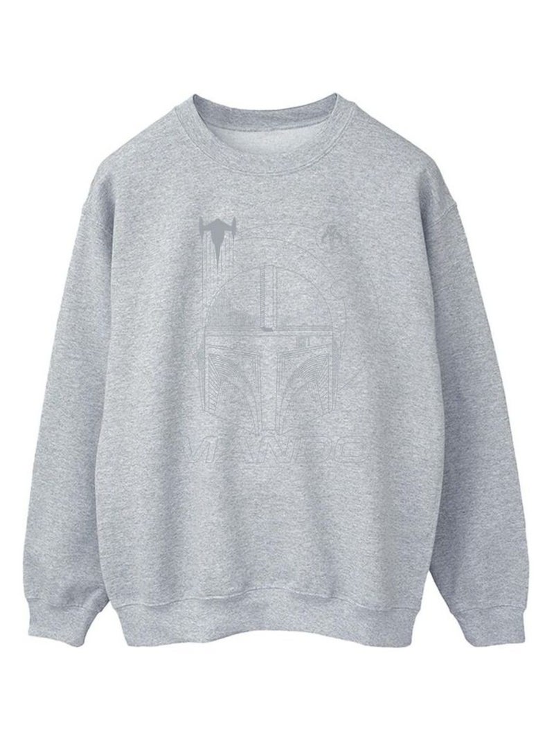Star Wars - Sweat THE MANDALORIAN Gris chiné - Kiabi