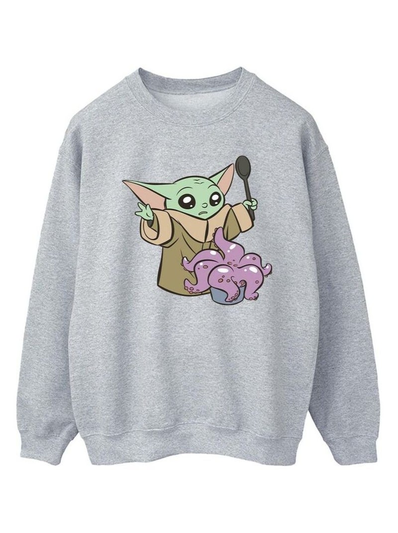 Star Wars - Sweat THE MANDALORIAN Gris chiné - Kiabi