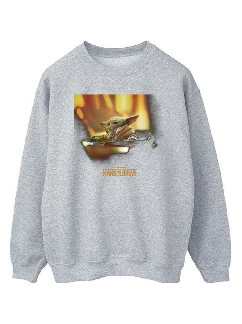 Star Wars - Sweat THE MANDALORIAN Gris chiné - Kiabi