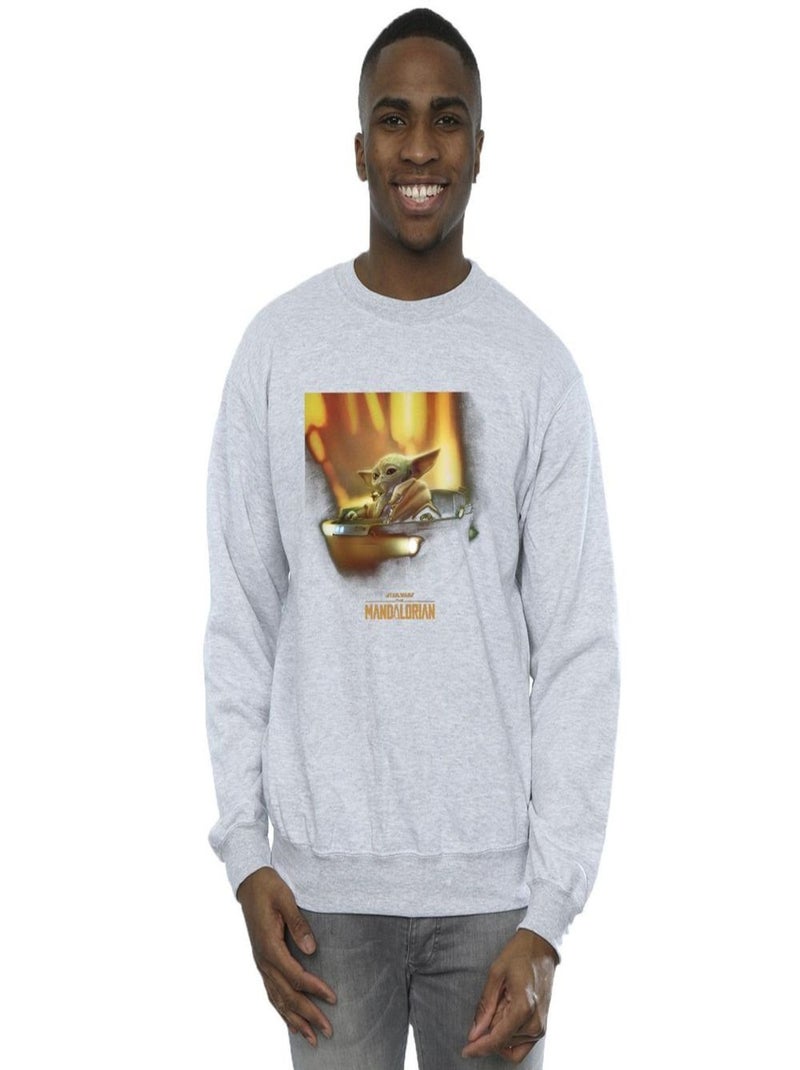 Star Wars - Sweat THE MANDALORIAN Gris chiné - Kiabi
