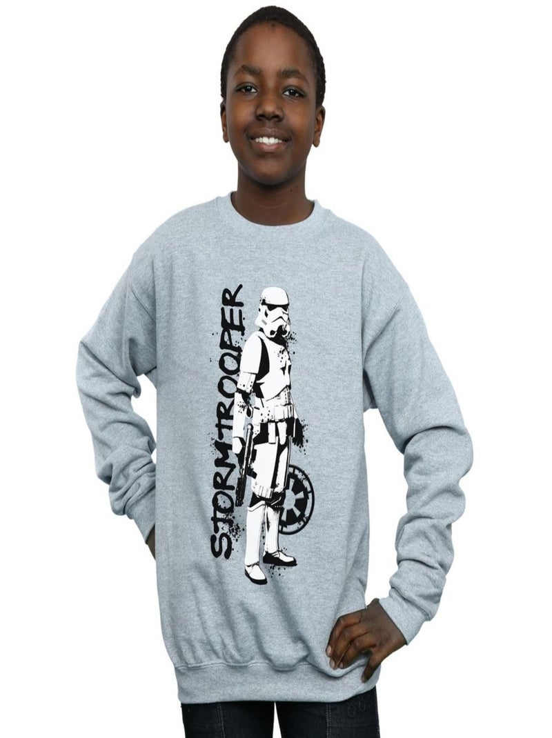 Star Wars - Sweat THE MANDALORIAN Gris chiné - Kiabi