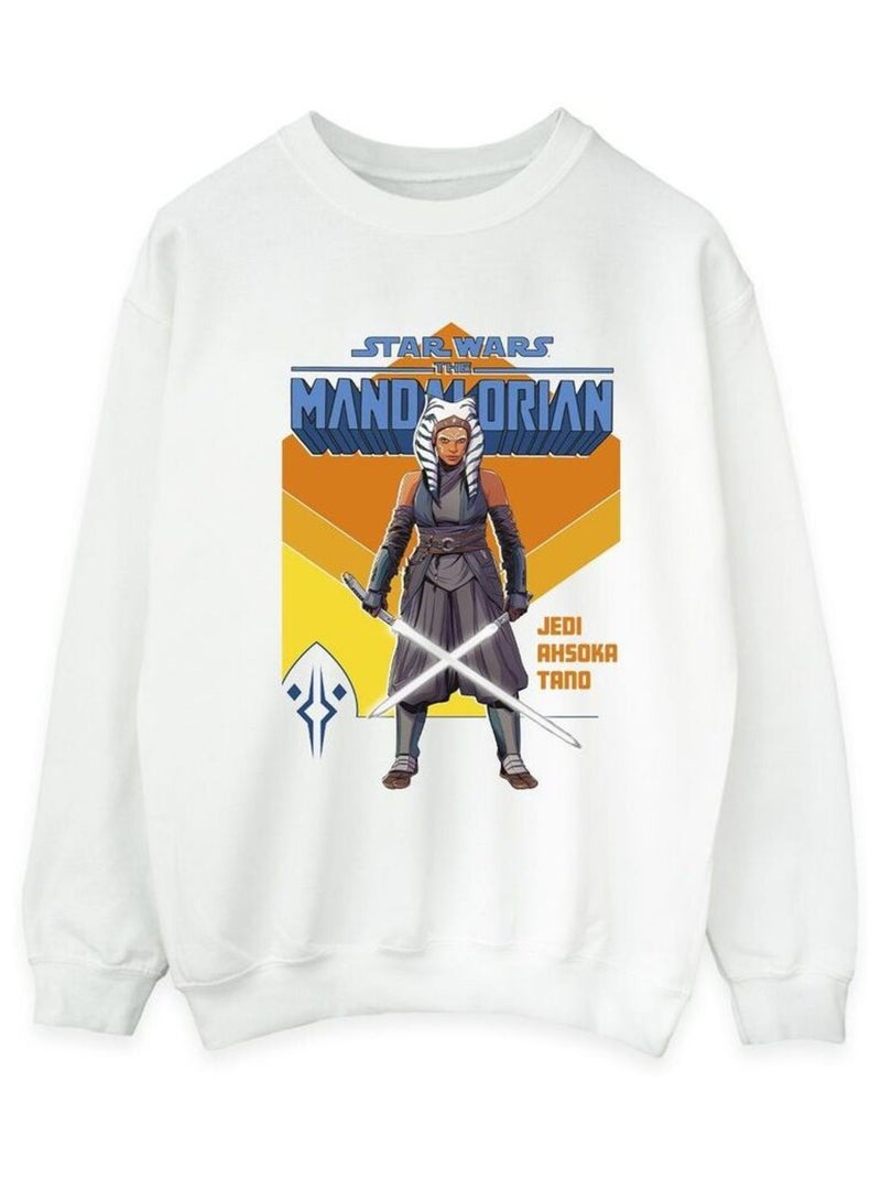 Star Wars - Sweat THE MANDALORIAN JEDI Blanc - Kiabi