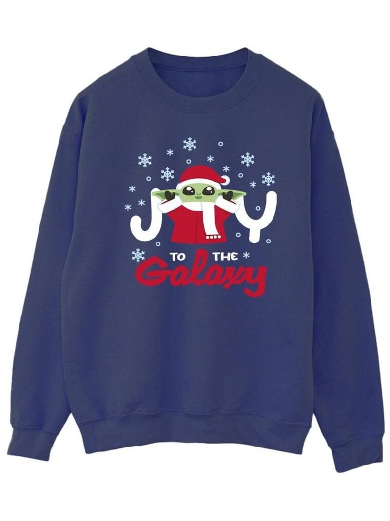 Star Wars - Sweat THE MANDALORIAN JOY TO THE GALAXY Bleu marine - Kiabi