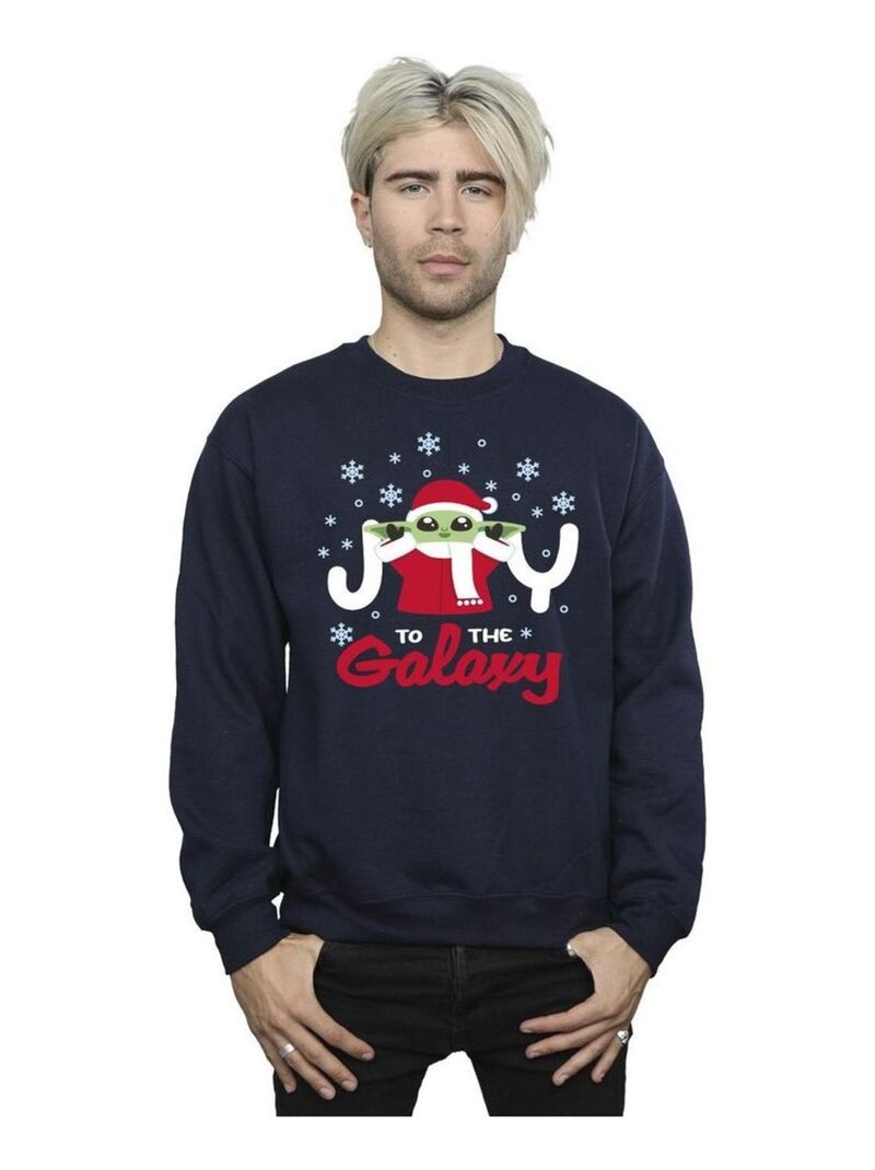 Star Wars - Sweat THE MANDALORIAN JOY TO THE GALAXY Bleu marine - Kiabi