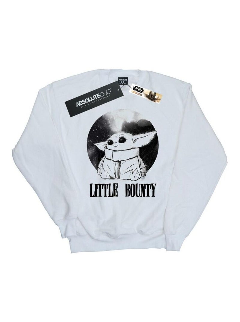 Star Wars - Sweat THE MANDALORIAN LITTLE BOUNTY Blanc - Kiabi