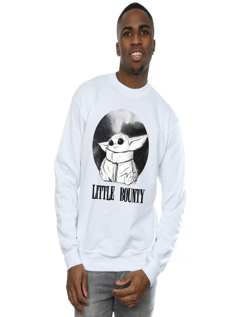 Star Wars - Sweat THE MANDALORIAN LITTLE BOUNTY Blanc - Kiabi