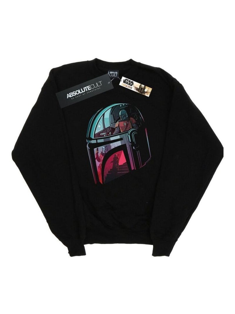 Star Wars - Sweat THE MANDALORIAN MANDALORE Noir - Kiabi