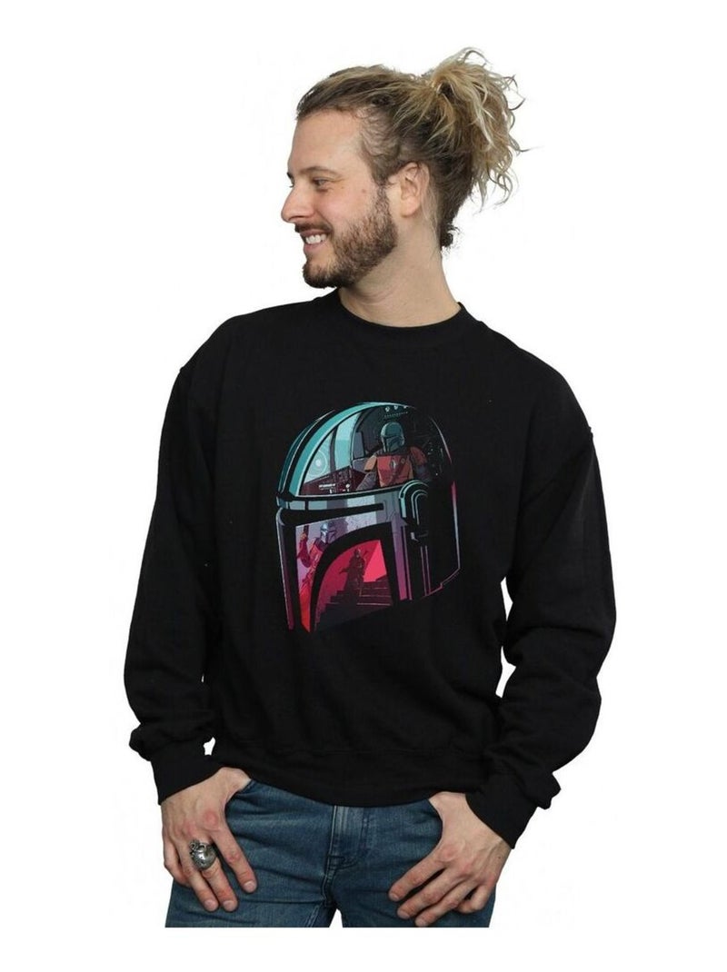 Star Wars - Sweat THE MANDALORIAN MANDALORE Noir - Kiabi