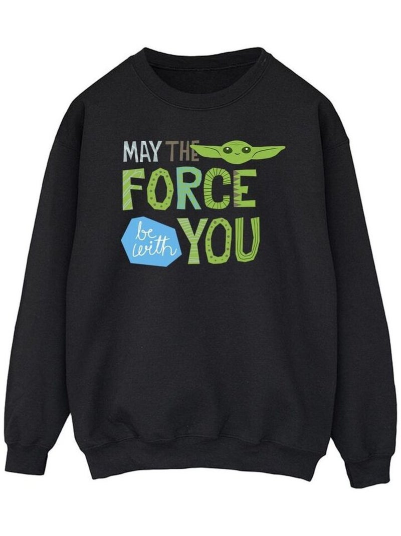 Star Wars - Sweat THE MANDALORIAN MAY THE FORCE BE WITH YOU Noir - Kiabi