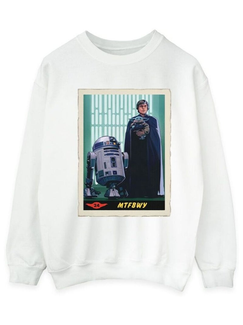 Star Wars - Sweat THE MANDALORIAN MTFBWY Blanc - Kiabi