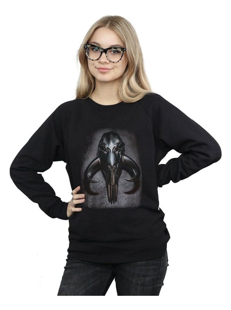 Star Wars - Sweat THE MANDALORIAN MYTHOSAUR SKULL Noir - Kiabi