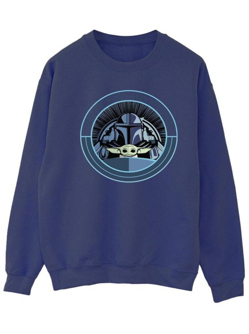 Star Wars - Sweat THE MANDALORIAN READY FOR ADVENTURE Bleu marine - Kiabi