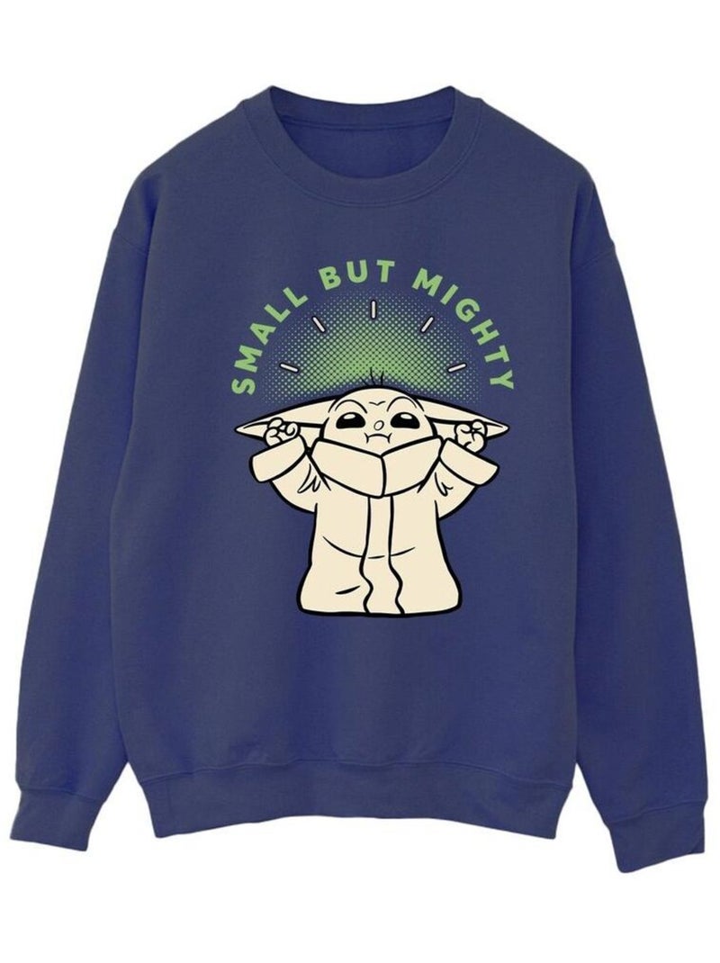 Star Wars - Sweat THE MANDALORIAN SMALL BUT MIGHTY Bleu marine - Kiabi