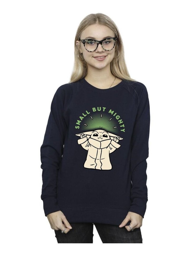 Star Wars - Sweat THE MANDALORIAN SMALL BUT MIGHTY Bleu marine - Kiabi