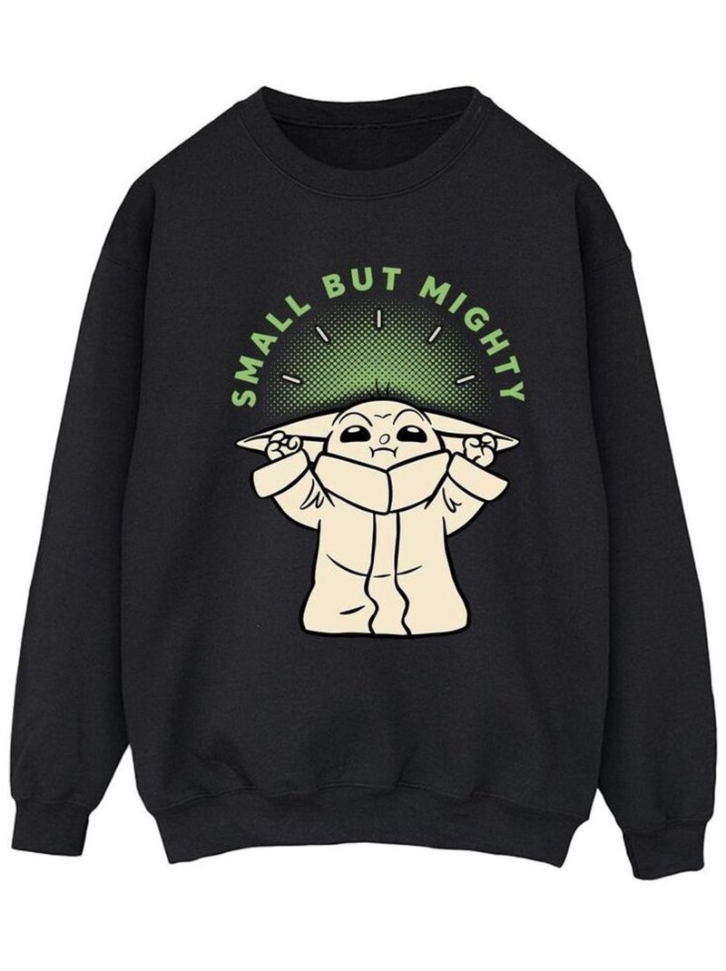 Star Wars - Sweat THE MANDALORIAN SMALL BUT MIGHTY Noir - Kiabi