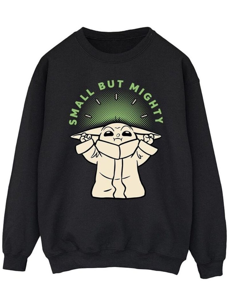 Star Wars - Sweat THE MANDALORIAN SMALL BUT MIGHTY Noir - Kiabi