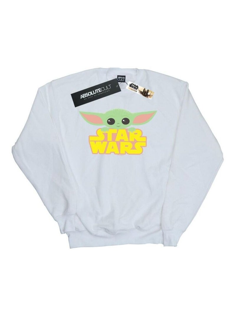 Star Wars - Sweat THE MANDALORIAN THE CHILD Blanc - Kiabi