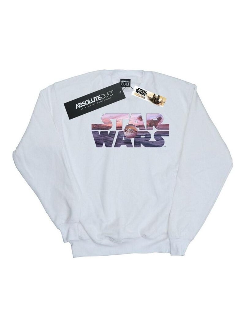 Star Wars - Sweat THE MANDALORIAN THE CHILD Blanc - Kiabi
