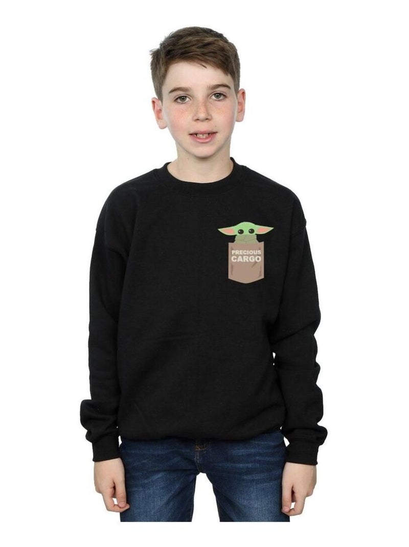 Star Wars - Sweat THE MANDALORIAN THE CHILD CARGO Noir - Kiabi